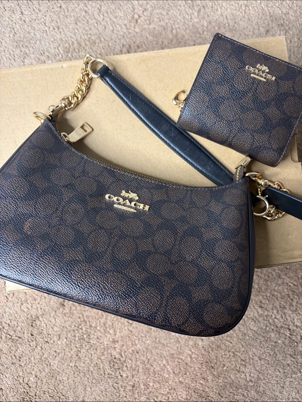 Coach Teri Shoulder Bag with matching Snap Wallet